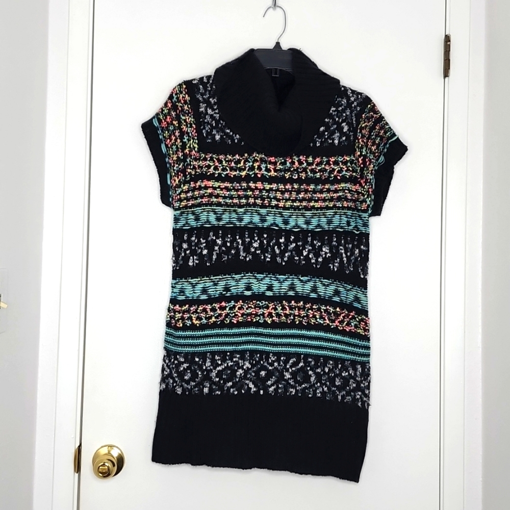 Turtle neck sweater dress vest